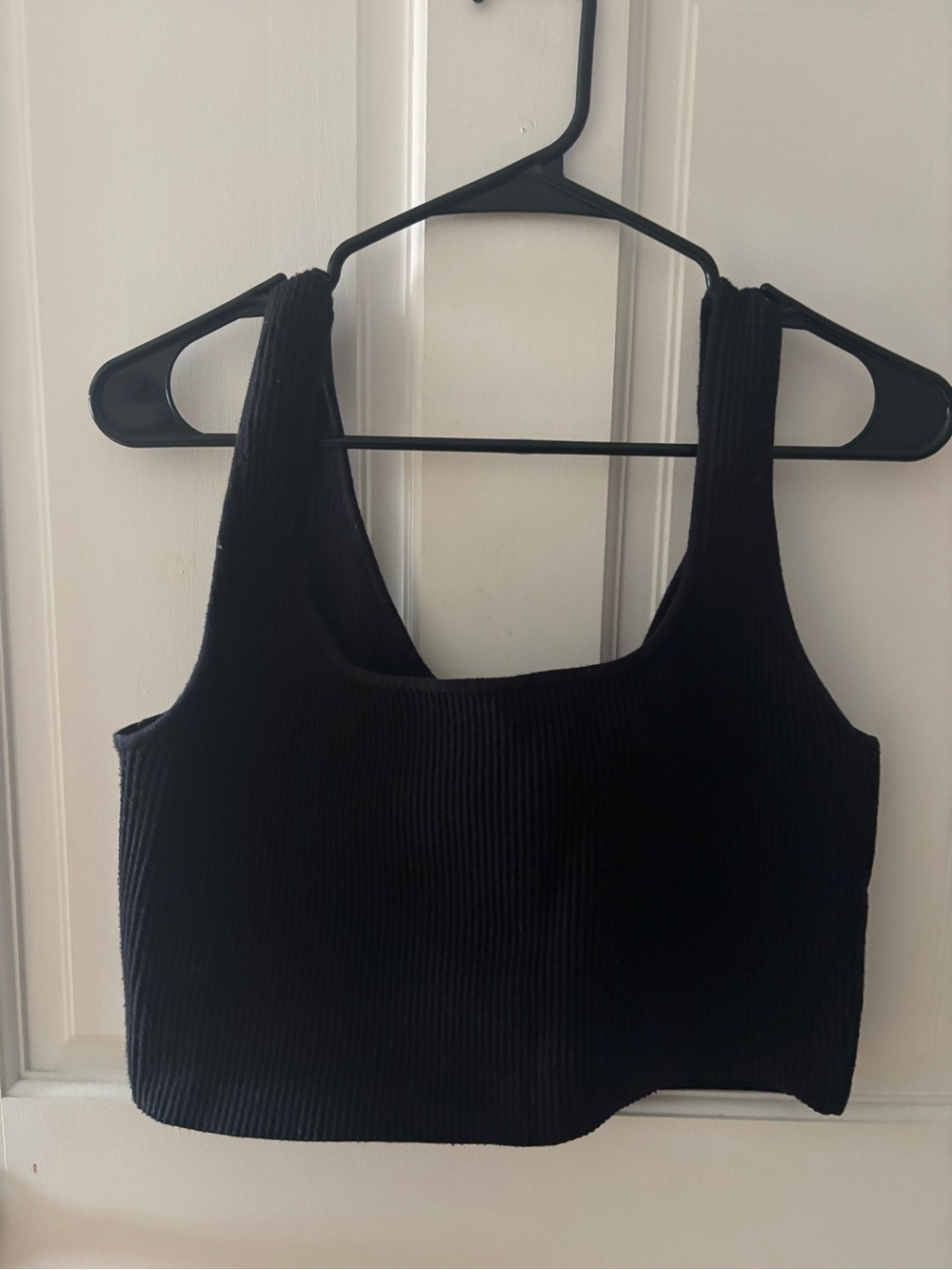 Abound reversible rib cropped sweater tank, black
